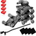 Heavy-Duty Furniture Lifter with 4 Slider Sets, 5 Wheels Each - 3500lbs Load Capacity - Adjustable Height Appliance Moving Cart
