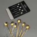 5.1 Inch Coffee & Tea Spoon,6 Pieces Gold Stainless Steel Teaspoon,Mini Spoons For Dessert And Coffee,Durable Demitasse Coffee Spoons For Dessert