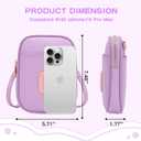 Toddler Purse Initial Crossbody Bags for Girls 3 Pockets PU Leather Cross Body Bag Crossbody Purse Handbag Personalized Preppy Teen Girl Gifts Trendy Stuff (Lavender G)