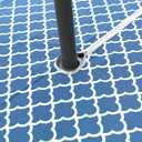 Melaluxe Spring/Summer Wrinkle-Free Waterproof Outdoor Tablecloth with Umbrella Hole and Zipper, 60-Inch-by-84 Rectangle