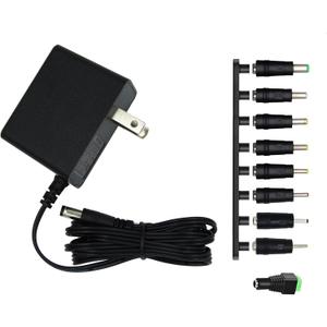5V 1A Power Supply Adapter with Plug 5.5 x 2.1mm,TRYTHINK 5W AC/DC Charger AC 100V-240V to DC 5V Power Cord with 9 Jacks Plug for USB Hub TV Box Router Camera and More(1 Pack)