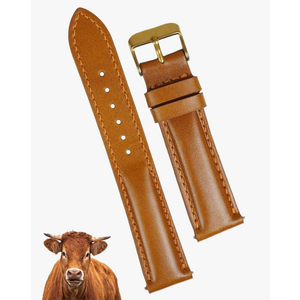 Vintage Leather Watch Band Quick Release Leather Strap For Men Women Handmade Extra Soft Watch Wrist Band Elegant Replacement Stainless Steel Strap 19mm