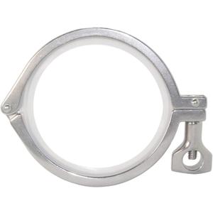 QiiMii 13MHHM Stainless Steel 304 Single Pin Heavy Duty Tri Clamp with Wing Nut for Ferrule TC 4"(4 Inch)