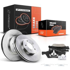 A-Premium 11.92 inch (302.8mm) Front Vented Disc Brake Rotors + Ceramic Pads kit Compatible with Select Ford, Mazda and Mercury Models - Escape 2005-2010/2012, Mariner 2005-2010, Tribute