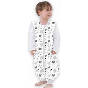 Toddler Sleep Sack with Feet, 0.5TOG Wearable Blanket, Baby Sleeping Sack with Legs (2T-3T, Bear)