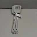 4 x set of light gray, flexible silicone slotted turners