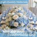 Plastic Wine Glasses, Plastic Goblets Vintage Style Cordial Unbreakable Drinking Glasses Reusable Drinkware for Wedding Reception, Grand Event Party Supplies(24, Blue)