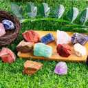 3 lbs Bulk Rough Madagascar Stones Mix Large 1" Natural Raw Stones Crystal for Tumbling, Cabbing, Fountain Rocks, Decoration,Polishing, Wire Wrapping, Wicca Reiki Crystal Healing