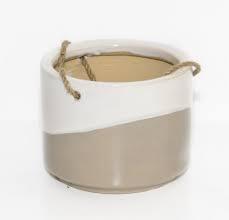 Hanging Planter, Pots, Ceramic, ,Rope Hanger, Indoor outdoor