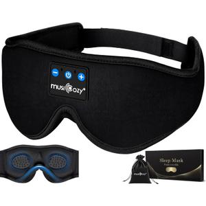 MUSICOZY Sleep Headphones Bluetooth 5.4 Headband Sleeping Eye Mask for Mom Women Men Wireless Music Earbuds Earphones for Side Sleepers Built-in HD Speakers Cool Gadgets Unique Gifts