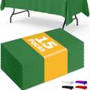 Green Plastic Table Cloth Rectangle Table 15 Pack, 54''108'' Tablecloth for 6ft Tables, Table Cloth for Disposable Use, Table Cover for Holiday Party, Gathering