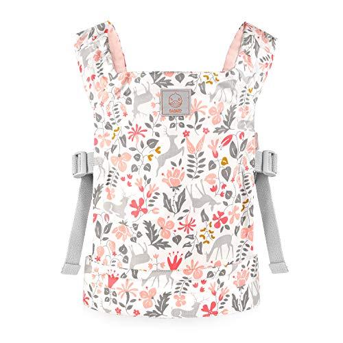 GAGAKU Baby Doll Carrier Front and Back Stuffed Animal Carriers for Little Girls - Pink