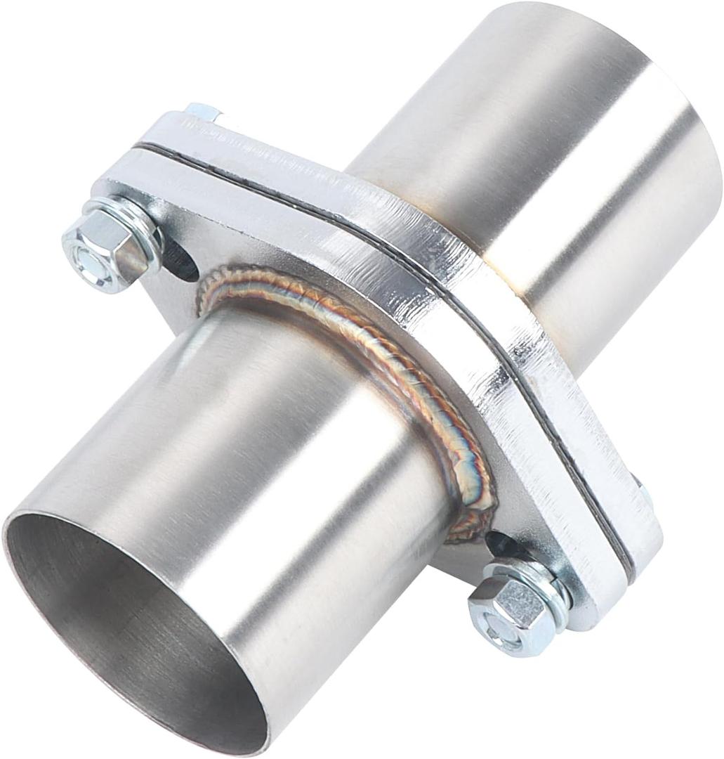 LCGP Exhaust Flange Repair Piping Kit 2.5" ID to 2.5" OD with Gasket and Bolt for Quick Fix Repair,304 Universal Stainless Steel Exhaust Flange Pipe