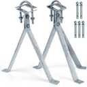 14 Inch Heavy-Duty Antenna Wall Mount,Windproof Stand Off Wall Mast Mount Clamps,1 Pair with Expansion Bolts (1 Pair Mount ( 3-Leg + 2-Leg), 14 Inch)