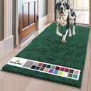 Muddy Mat | Super Absorbent Door Mat Indoor, Microfiber Quick Dry Chenille Entryway Rug, Non-Slip Front Door Mat, Indoor Mats for Entryway, Machine Washable Pet Rug, Dark Green 24" x 72"