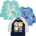 Nickelodeon Paw Patrol Long Sleeve Tees 3 Pack, Paw Patrol Long Sleeve T-Shirt 3-Pack Bundle Set for Boys (Blue)