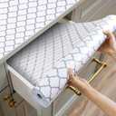 Shelf and Drawer Liner for Kitchen Cabinets Non-Adhesive, Strong Grip Non-Slip Thickened Cabinet Liners for Shelves, Waterproof Mats for Dresser Cupboard, White/Gray, 23 in x 10 Feet, 23.6"W x 118"L