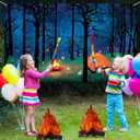 Forest Scene Camping Backdrop Photography Background Campfire Photo Backdrop and 2 Sets 3D Decorative Cardboard Campfire Centerpiece Artificial Fire Party Decoration for Camping Theme Party