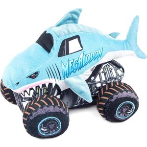 Jay Franco Monster Jam Plush Stuffed Megalodon Pillow Buddy - Super Soft Polyester Microfiber, 16 inches
