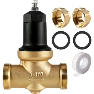 1-1/4 Inch 114-NR3XL Pressure Reducing Valve with Stainless Steel Screen | Water Pressure Regulator,2 gaskets,Dual Union NPT Connections,Compatible with Zurn for House/Commercial Water Supply