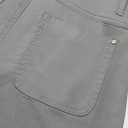 Flamingals Wide Leg Cropped Pants for Women Trendy Mid Rise Button Fly Barrel Jeans Stretchy Casual Ankle Pants (Gray, S)