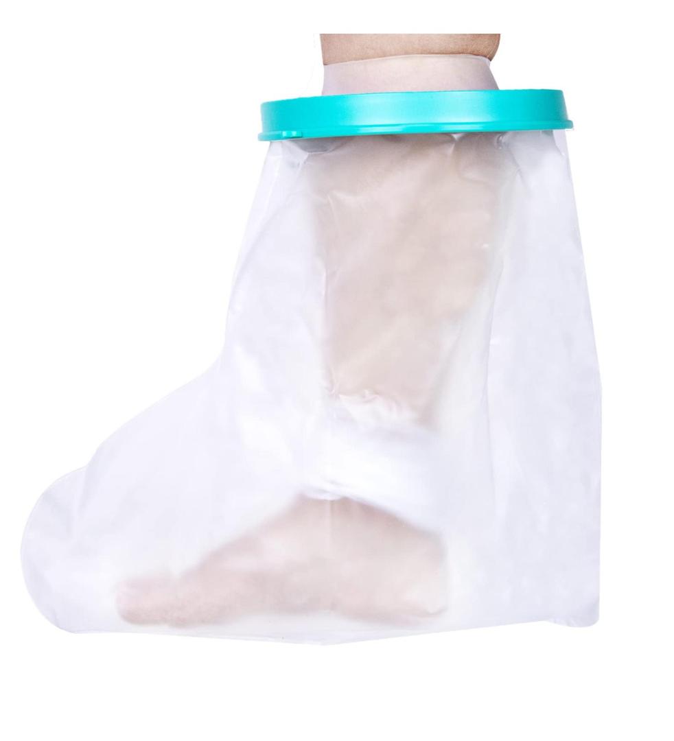 Plaster Protection Waterproof Foot Cover – Reusable Shower Protector for Adult Foot, Toe, Ankle, and Leg – Keeps Casts and Bandages Dry