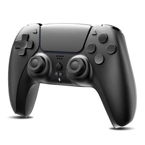 Wireless Controller for PS-5/Pro/Slim/PC, Bluetooth Gaming Controller, With Hall Effect Joystick/Dual Vibration/Motion Sensing/Touchpad/Speaker/3.5mm Audio Jack Headphone, Upgraded Six-Axis Sensor, Black