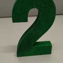 TONIFUL 7.8 Inch Green Glitter Number 2 Table Centerpiece 0-9 Birthday Party Decorations,Digit 2 for Birthday,Chrismas,Graduation,Bridal Shower,Valentine's Day,Anniversary Party Supplies