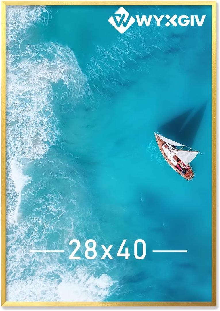 Gold 28x40 Picture Frame Lightweight yet Durable Frame Wall Hanging
