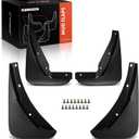 A-Premium Mud Flaps Compatible with Dodge Challenger 2015-2022 Coupe, No Drilling Required Mud Guards with Hardware Accessories, Set of 4 Front and Rear