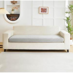 Disayu Couch Covers for 3 Cushion Sofa Pet Friendly Couch Cushion Covers Universal Sofa Covers Washable Stretch Slipcovers for Sectional Sofa (Texture Light Gray, Large Triple Seat Cover)