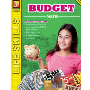 Remedia Publications Budget Math: Life Skills Math Series – Real-World Budgeting & Consumer Math Activities for Teens & Adults | Learn to Create & Manage Budgets, Money Skills, Percentages & Fractions