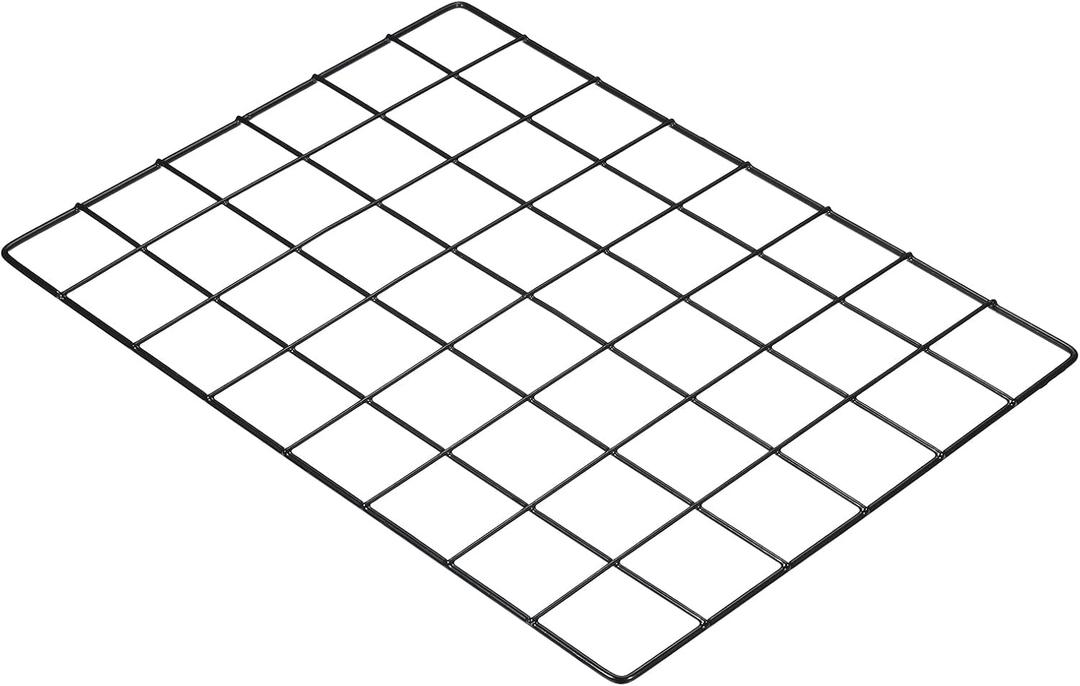 PATIKIL 16"x12" Wire Grid Panel, 1 Pack Wall Grid Decorative Panels Board Photo Pictures Display Decor Hanging Organizer for Home Office, Black