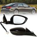 Right Passenger side Mirror Fits 2018-2022 Honda Accord With Power Glass, Heated, Blind Spot Detection,Turn Signal and Manual Folding Match to Crystal Black Pearl Replace HO1321330 8Pins (8Pins-Right)