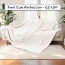 Electric Heated Blanket 62"x84" Twin Size for Safe All Night Rest, Dual-Sided Microplush Sherpa for Bedroom Couch Use, 4 Heat Settings & 10 Hours Auto Off Energy Saving, Machine Washable-White