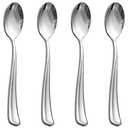 WDF 100 Pack Silver Plastic Spoons Disposable - 6.9 Inch Silver Spoons Heavy Duty Plastic Spoons, Modern Silver Disposable Spoons Perfect for Party Wedding Baby Shower Spring
