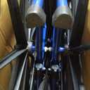 Drive Medical Blue Streak Lightweight Foldable Wheelchair - Enhanced Mobility Support - Durable Construction - Padded Comfort - Swing-Away Leg Rests - Desk Arms - Blue/Black - 16 Inch Seat