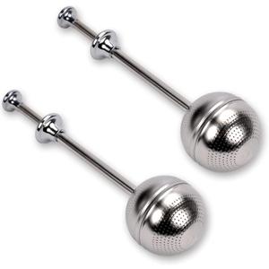 Numola Long Handle Tea Ball Stainless Steel, 2Pcs Premium Tea Infuser Filter for Loose Leaf Tea, Reusable Fine Mesh Tea Interval Diffuser Strainer for Cup and Teapot