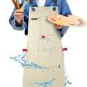 Kids Art Aprons for Painting, Gardening, Cooking, Multiple Pockets, Kids Smock for Boys & Girls, Waterproof (Age6-12) (Colorful Spots)