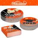 Gatherfun Graduation decorations 2026 Orange Graduation Party Plates and Napkins Disposable Paper Plates Luncheon Napkins for Congrats Grad Party Decorations, Serve 50
