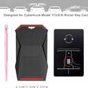 2Pcs Key Card Holder Compatible with Tesla Cybertruck 2023 2024 2025 Silicone Protector Cover Case Accessories Including Key Chain