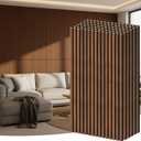 RITOLLO 6-Pack Wood Slat Wall Panels, 46.5 Sq Ft Coverage, Walnut, 47.2" X 23.6"