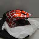 DOT Youth Dirt Bike Helmet for Boys & Girls Ages 5-14, Four Wheeler, Motocross, BMX, MX, UTV, Snowmobile, Go Kart, Racing, Skateboard, Baseball (Red Cobweb)