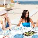 Beach Bachelorette Party Decorations - 96 Pcs Last Toast on The Coast Tableware Set, Disposable Blue Bachelorette Paper Plates Napkins Forks, Bridal Shower Decor Supplies, Serves 24 Guests