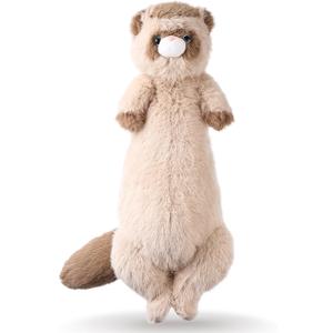 20.5 Inch Ferret Plush Stuffed Animal Long Cute Ferrets Pillow Soft Doll Stuffed Cute Toys Animals Lover Gift Kid Birthday Holiday Party Favor(Brown Ferret)