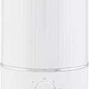 Homedics Ultrasonic Humidifier, Bedrooms and Home Offices, 0.97-Gallon Tank, 45-Hour Runtime, Visible Ultra-Quiet Cool Mist, Aromatherapy, Demineralization Cartridge, Night-Light, Auto-Off, White