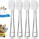 TEETECK 5 Pack Kids Toothbrush Replacement Heads Compatible with SEAGO- 513/ 977/ EK6, Compatible with Brush-Baby WildOnes/ KIDZSONIC（Not BabySonic Series）, Compatible with Dada-Tech-BB1/ 977/ K6