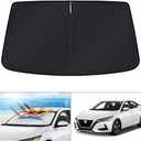 KUST Windshield Sun Shade for 2020-2025 Nissan Sentra Sedan Accessories, Custom Fit Car Front Sunshade Foldable Sun Visor Protector Blocks UV Rays Keep Your Car Cooler