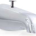 Tub Spout 1/2 IPS Thread Bathtub Faucet with Diverter at Back Chrome Plated Finish