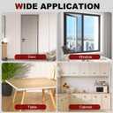 196 Wedge-Shape Window Weather Stripping Door Seal Strip,Self-Adhesive Foam Soundproofing Frame Winter Insulation for Front Exterior Door,Noise Cancelling Window Inserts,White (16.5 Ft (196 in))